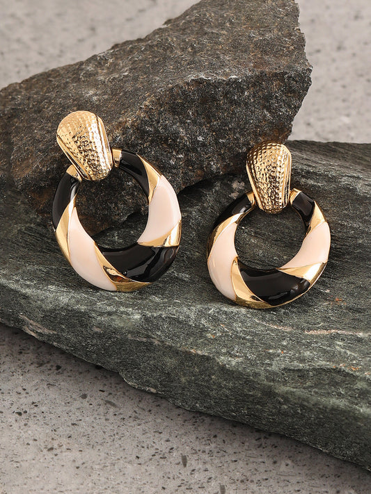 GOLD PLATED PARTY DESIGNER DROP EARRING FOR WOMEN