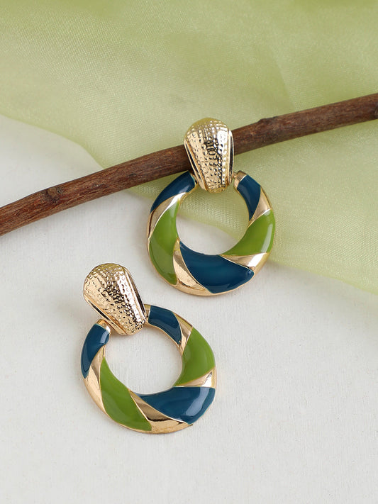 GOLD PLATED PARTY DESIGNER DROP EARRING FOR WOMEN