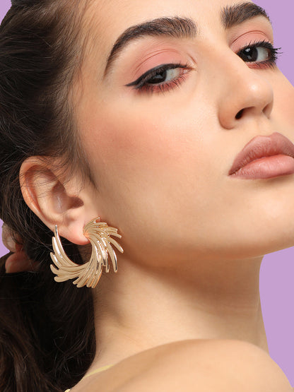 GOLD PLATED PARTY DESIGNER DROP EARRING FOR WOMEN