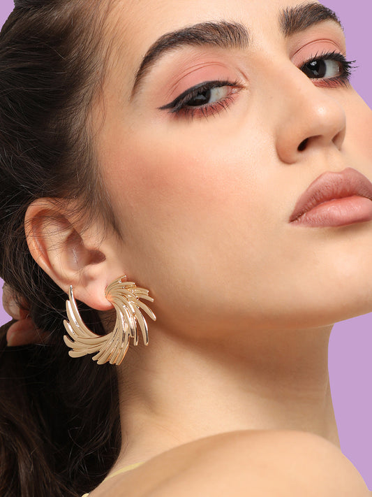 GOLD PLATED PARTY DESIGNER DROP EARRING FOR WOMEN