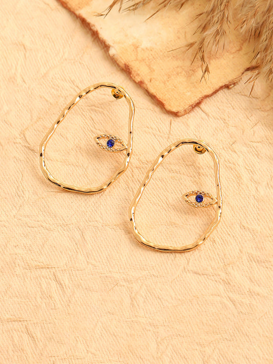 GOLD PLATED PARTY DESIGNER DROP EARRING FOR WOMEN
