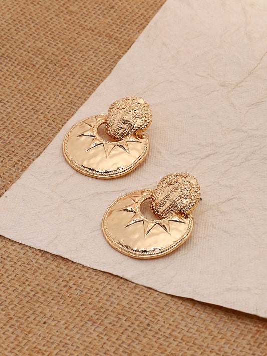 GOLD PLATED PARTY DESIGNER DROP EARRING FOR WOMEN