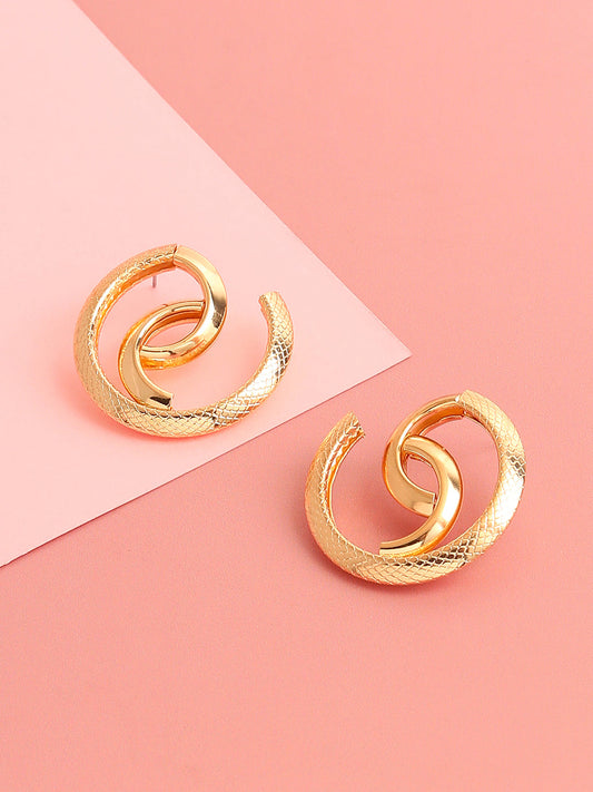 GOLD PLATED PARTY DESIGNER DROP EARRING FOR WOMEN