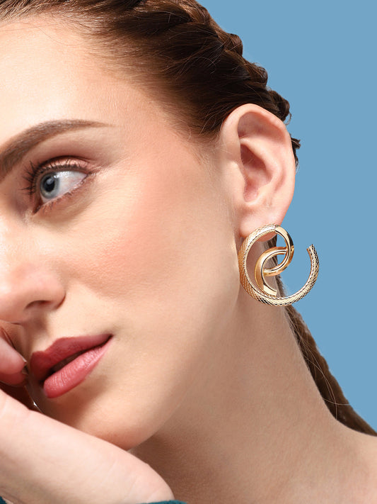 GOLD PLATED PARTY DESIGNER DROP EARRING FOR WOMEN