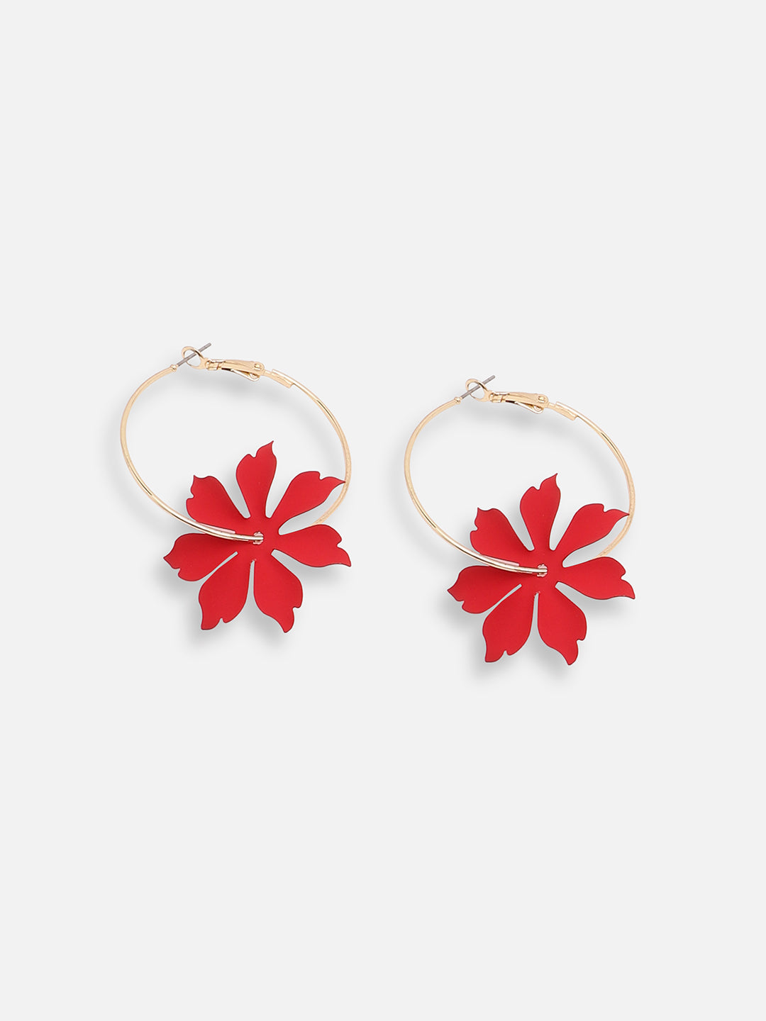 GOLD PLATED PARTY DESIGNER HOOP EARRING FOR WOMEN