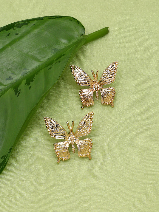 GOLD PLATED PARTY DESIGNER STUD FOR WOMEN