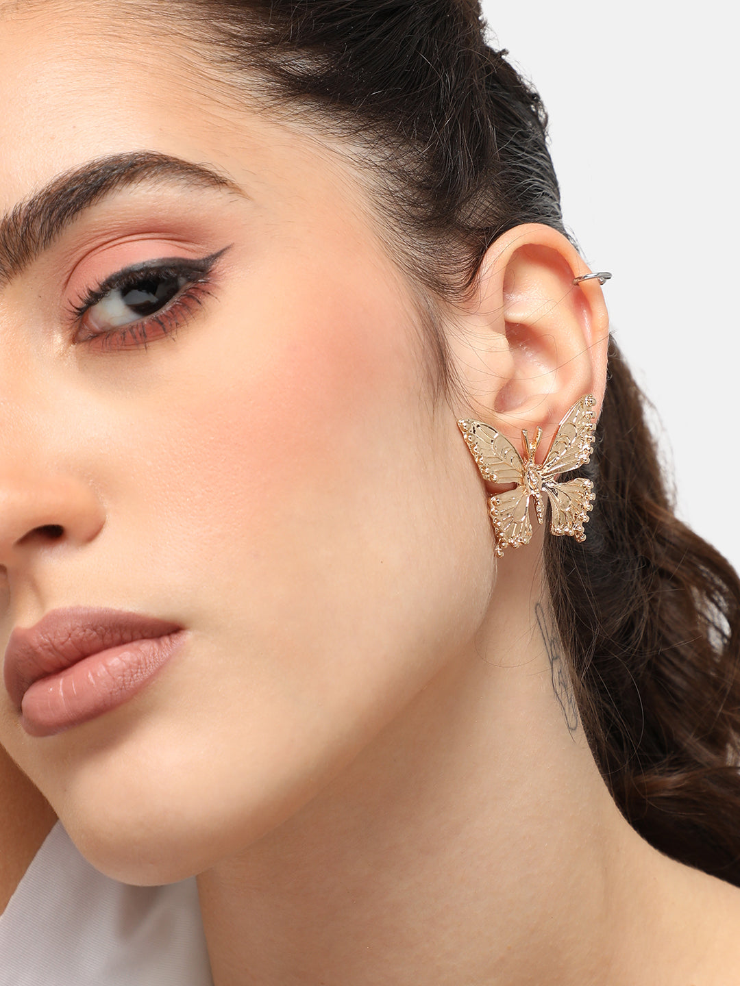GOLD PLATED PARTY DESIGNER STUD FOR WOMEN