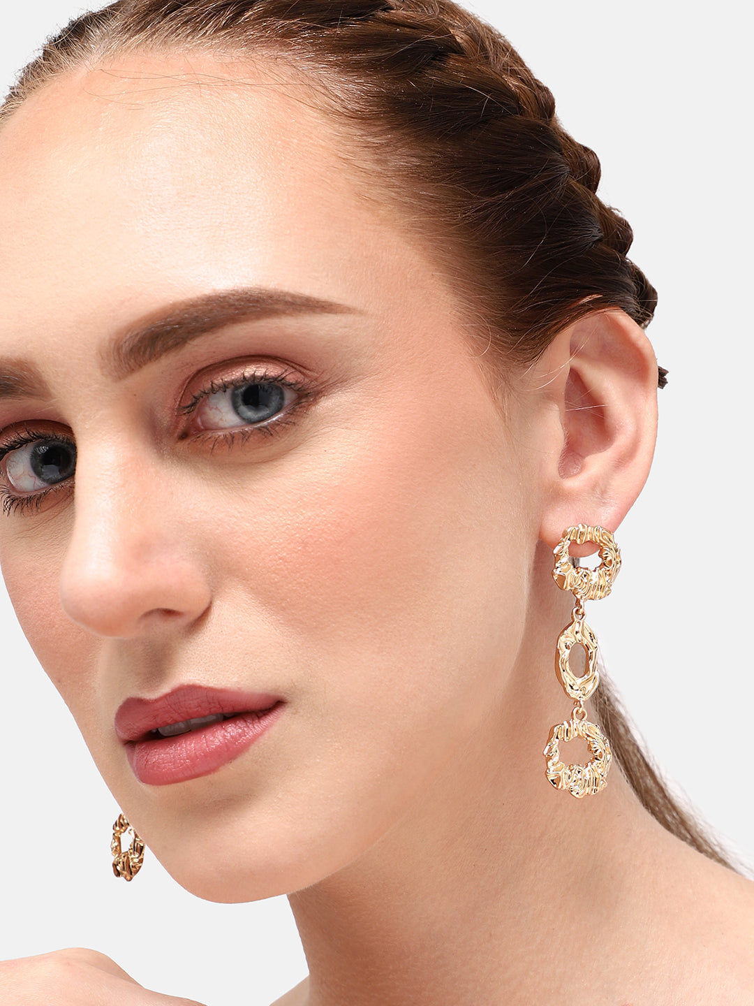 GOLD PLATED PARTY DESIGNER DROP EARRING FOR WOMEN