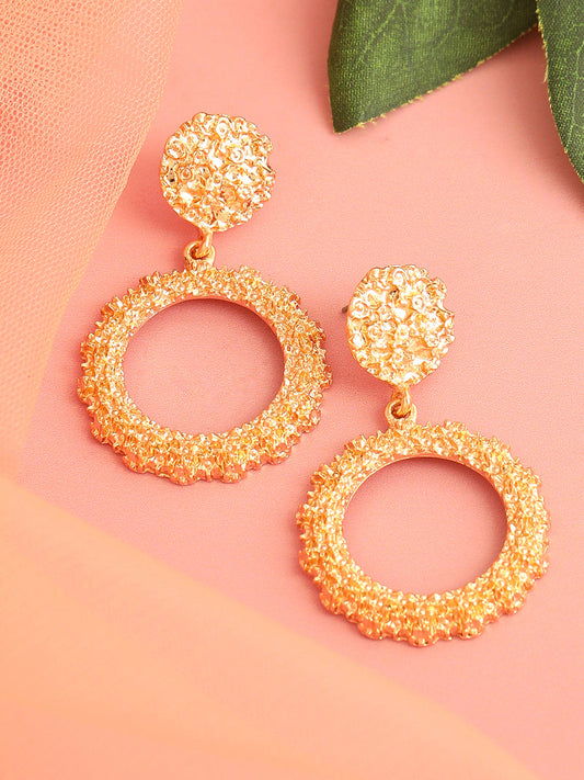 GOLD PLATED PARTY DESIGNER DROP EARRING FOR WOMEN