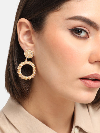 GOLD PLATED PARTY DESIGNER DROP EARRING FOR WOMEN