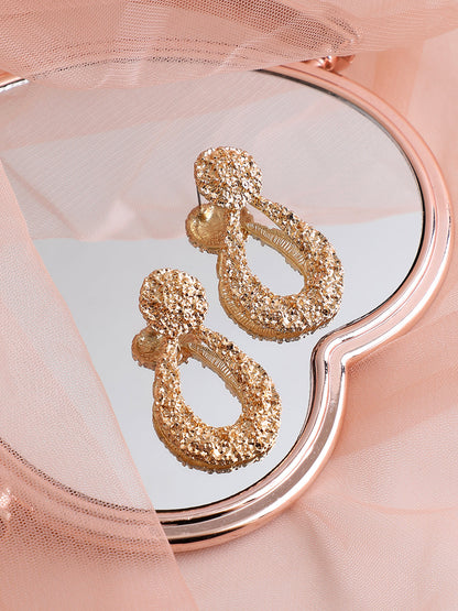 GOLD PLATED PARTY DESIGNER DROP EARRING FOR WOMEN