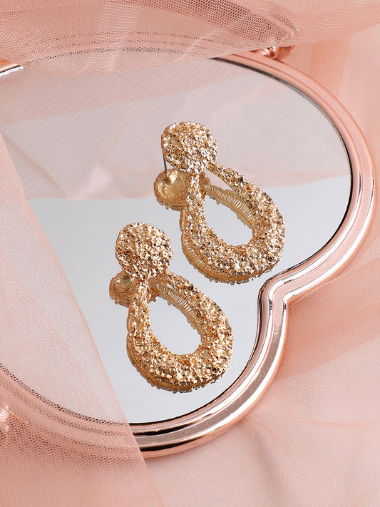 GOLD PLATED PARTY DESIGNER DROP EARRING FOR WOMEN