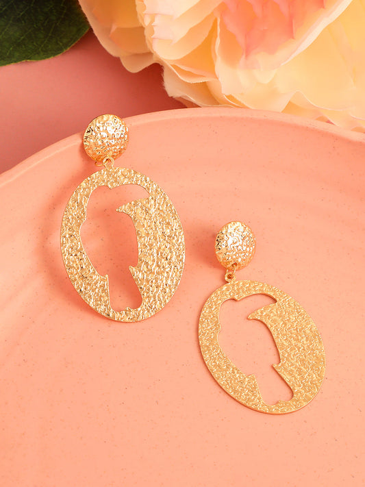 GOLD PLATED PARTY DESIGNER DROP EARRING FOR WOMEN