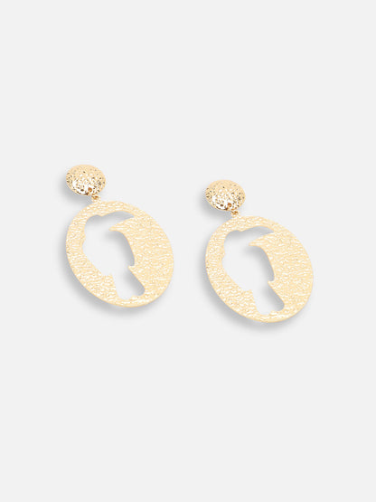 GOLD PLATED PARTY DESIGNER DROP EARRING FOR WOMEN