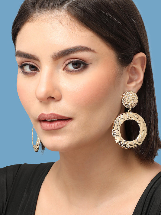 GOLD PLATED PARTY DESIGNER DROP EARRING FOR WOMEN