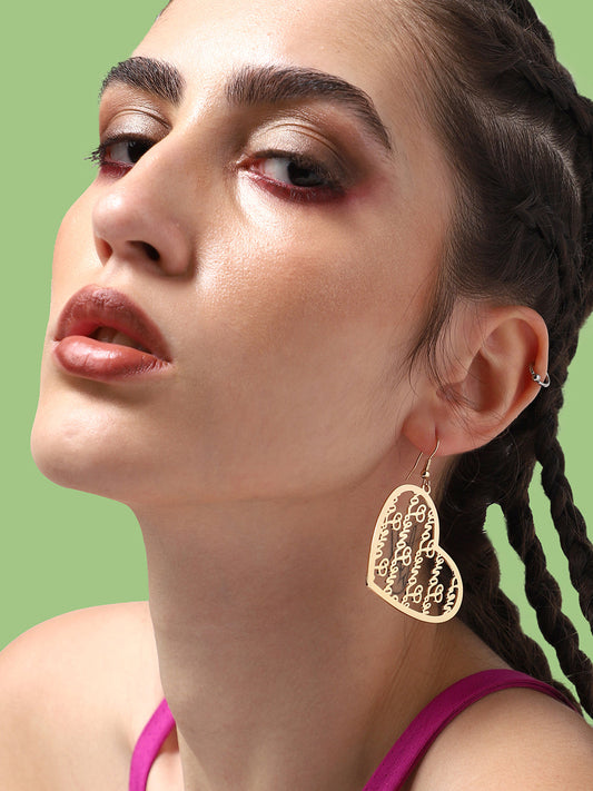 GOLD PLATED PARTY DESIGNER DROP EARRING FOR WOMEN