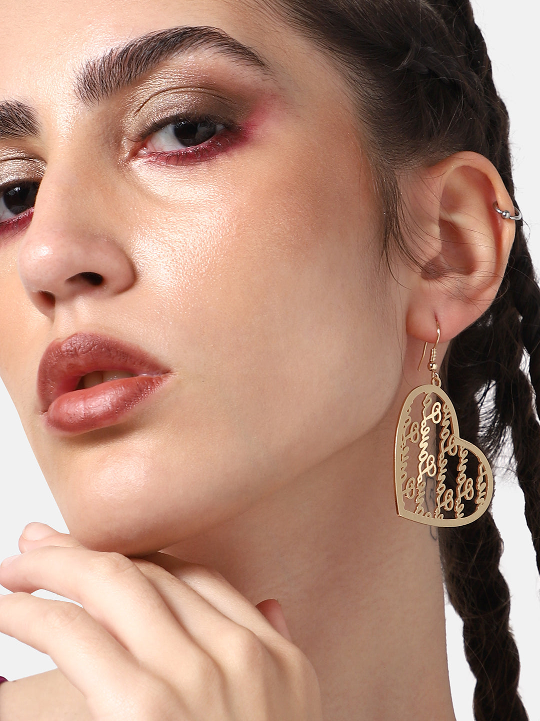 GOLD PLATED PARTY DESIGNER DROP EARRING FOR WOMEN