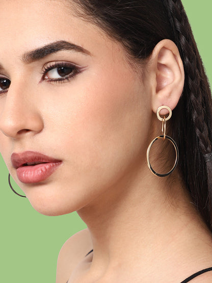 GOLD PLATED PARTY DESIGNER DROP EARRING FOR WOMEN