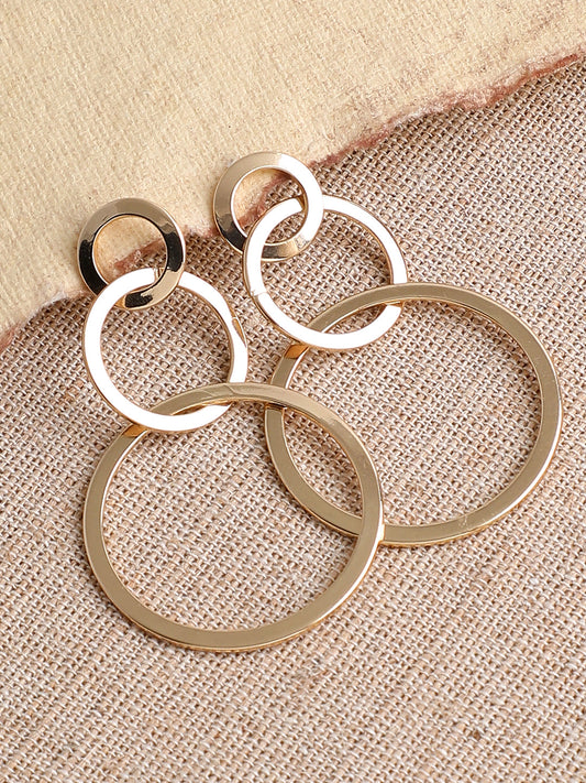 GOLD PLATED PARTY DESIGNER DROP EARRING FOR WOMEN