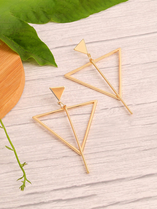GOLD PLATED PARTY DESIGNER DROP EARRING FOR WOMEN
