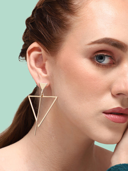 GOLD PLATED PARTY DESIGNER DROP EARRING FOR WOMEN