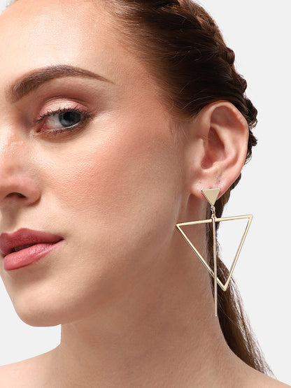 GOLD PLATED PARTY DESIGNER DROP EARRING FOR WOMEN