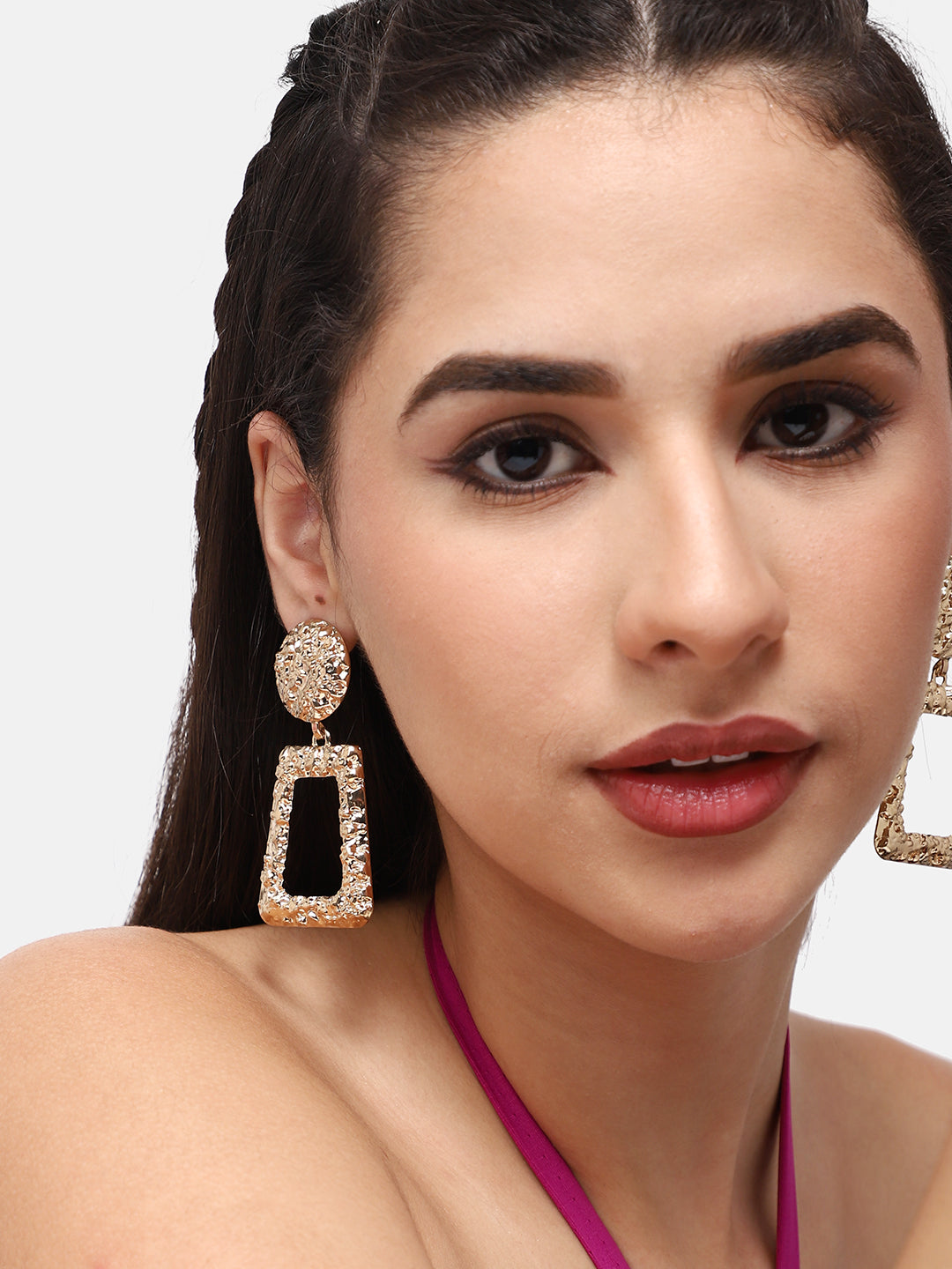 GOLD PLATED PARTY DESIGNER DROP EARRING FOR WOMEN