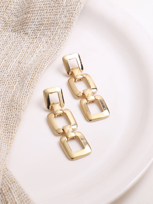 GOLD PLATED PARTY DESIGNER DROP EARRING FOR WOMEN