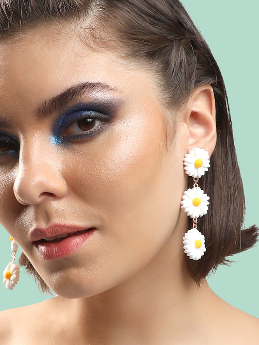 GOLD PLATED PARTY DESIGNER DROP EARRING FOR WOMEN