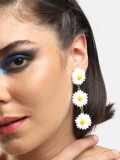 GOLD PLATED PARTY DESIGNER DROP EARRING FOR WOMEN