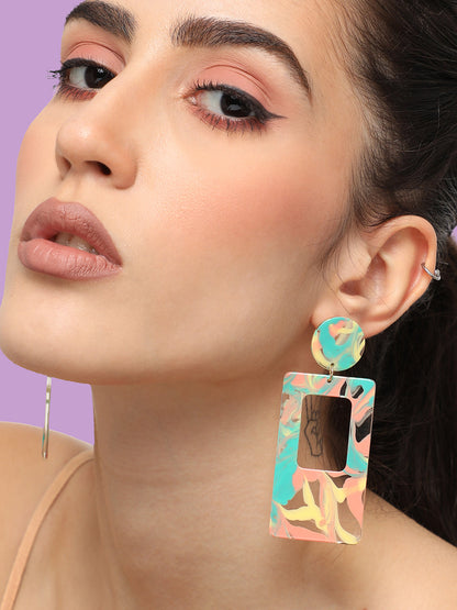 GOLD PLATED PARTY DESIGNER DROP EARRING FOR WOMEN