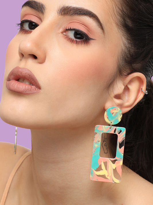GOLD PLATED PARTY DESIGNER DROP EARRING FOR WOMEN