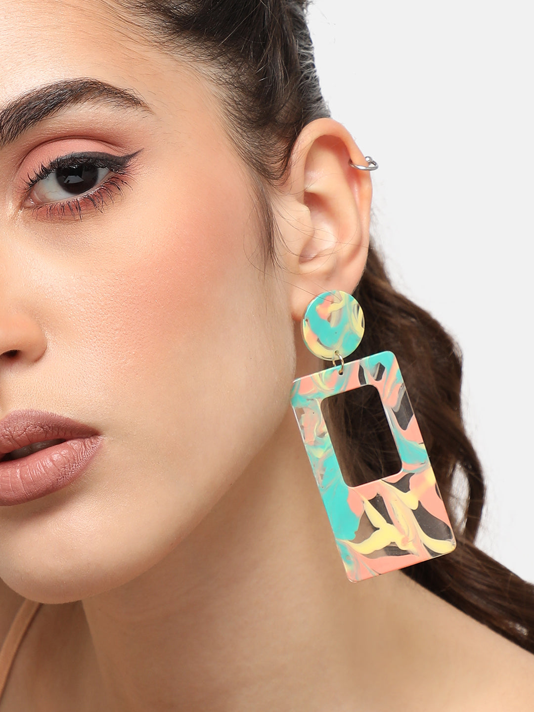 GOLD PLATED PARTY DESIGNER DROP EARRING FOR WOMEN