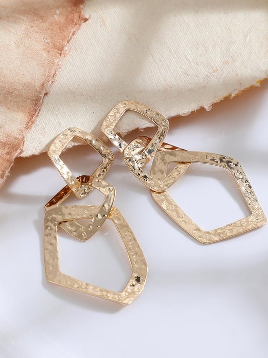 GOLD PLATED PARTY DESIGNER DROP EARRING FOR WOMEN