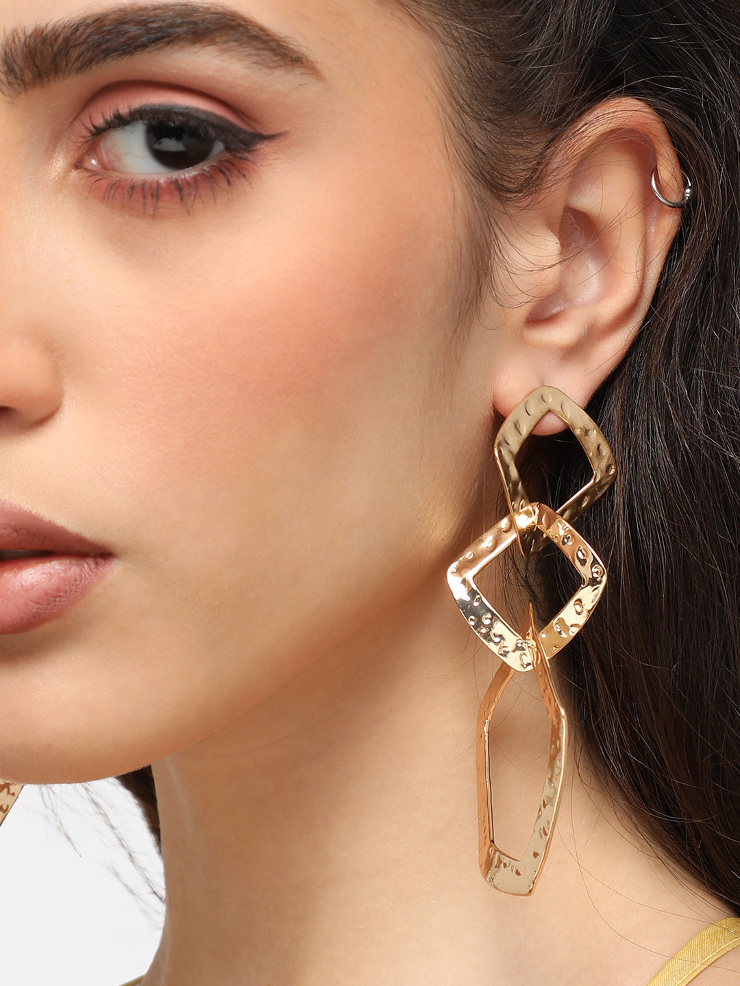 GOLD PLATED PARTY DESIGNER DROP EARRING FOR WOMEN