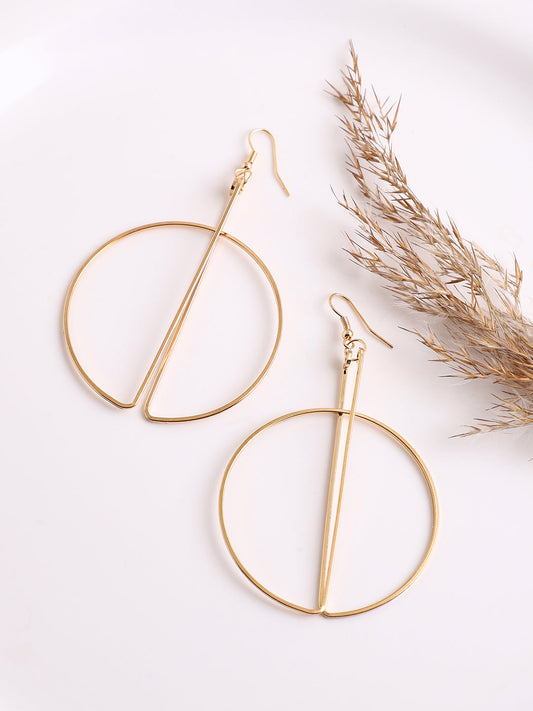 GOLD PLATED PARTY DESIGNER DROP EARRING FOR WOMEN