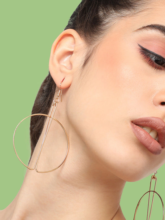 GOLD PLATED PARTY DESIGNER DROP EARRING FOR WOMEN