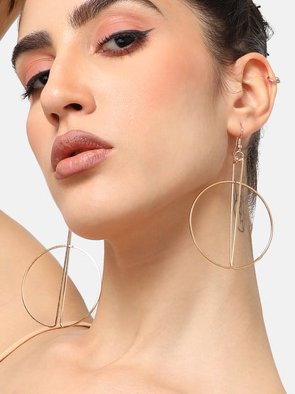 GOLD PLATED PARTY DESIGNER DROP EARRING FOR WOMEN