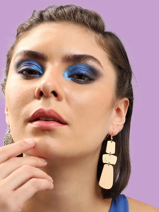 GOLD PLATED PARTY DESIGNER DROP EARRING FOR WOMEN