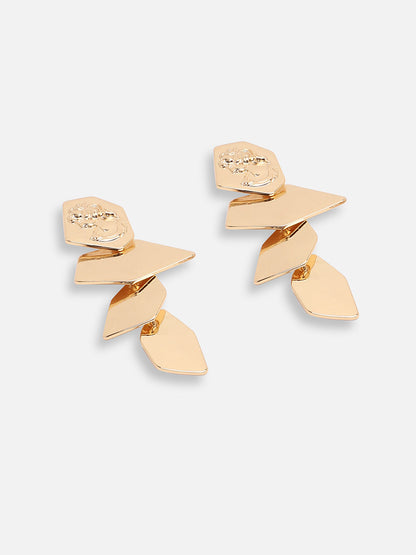 GOLD PLATED PARTY DESIGNER DROP EARRING FOR WOMEN