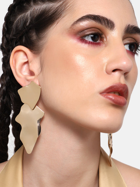 GOLD PLATED PARTY DESIGNER DROP EARRING FOR WOMEN