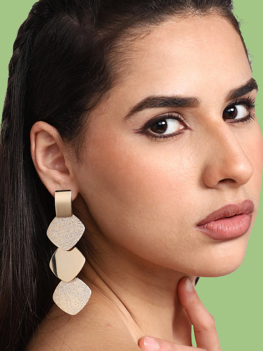 GOLD PLATED PARTY DESIGNER DROP EARRING FOR WOMEN