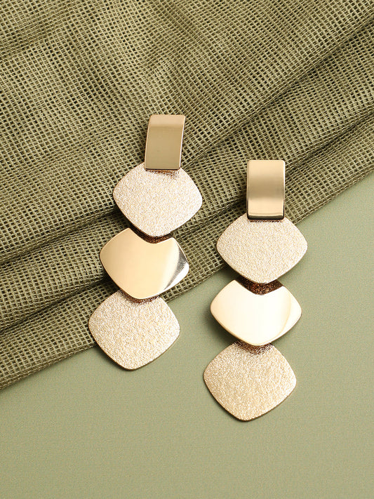 GOLD PLATED PARTY DESIGNER DROP EARRING FOR WOMEN