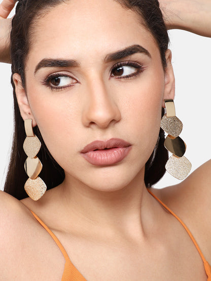 GOLD PLATED PARTY DESIGNER DROP EARRING FOR WOMEN