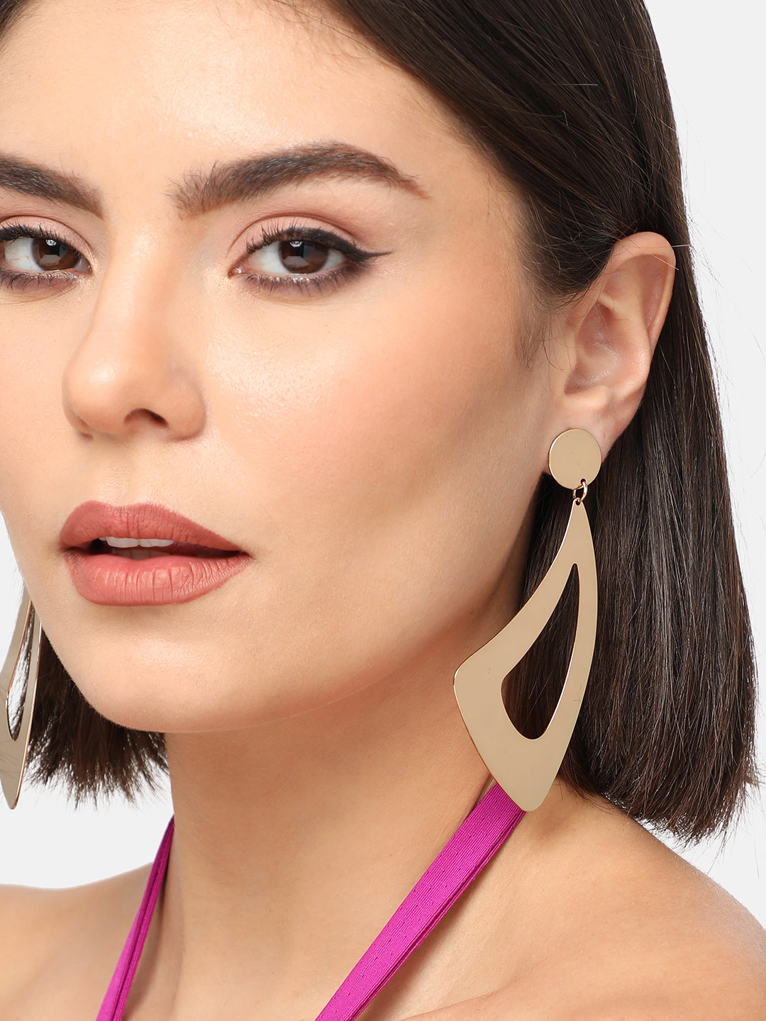 GOLD PLATED PARTY DESIGNER DROP EARRING FOR WOMEN