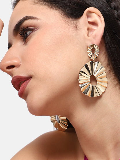 GOLD PLATED PARTY DESIGNER DROP EARRING FOR WOMEN