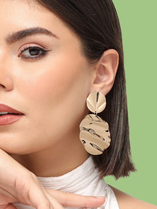 GOLD PLATED PARTY DESIGNER DROP EARRING FOR WOMEN