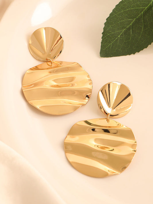 GOLD PLATED PARTY DESIGNER DROP EARRING FOR WOMEN