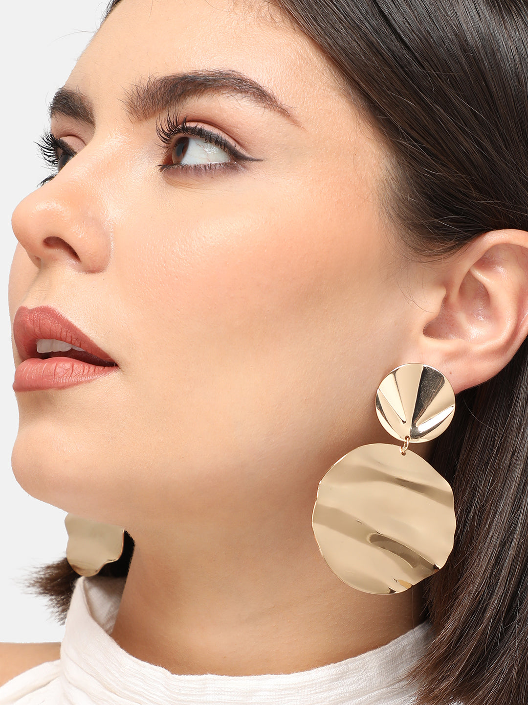 GOLD PLATED PARTY DESIGNER DROP EARRING FOR WOMEN