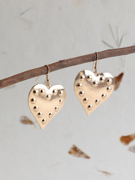 GOLD PLATED CASUAL DESIGNER STONE DROP EARRING FOR WOMEN